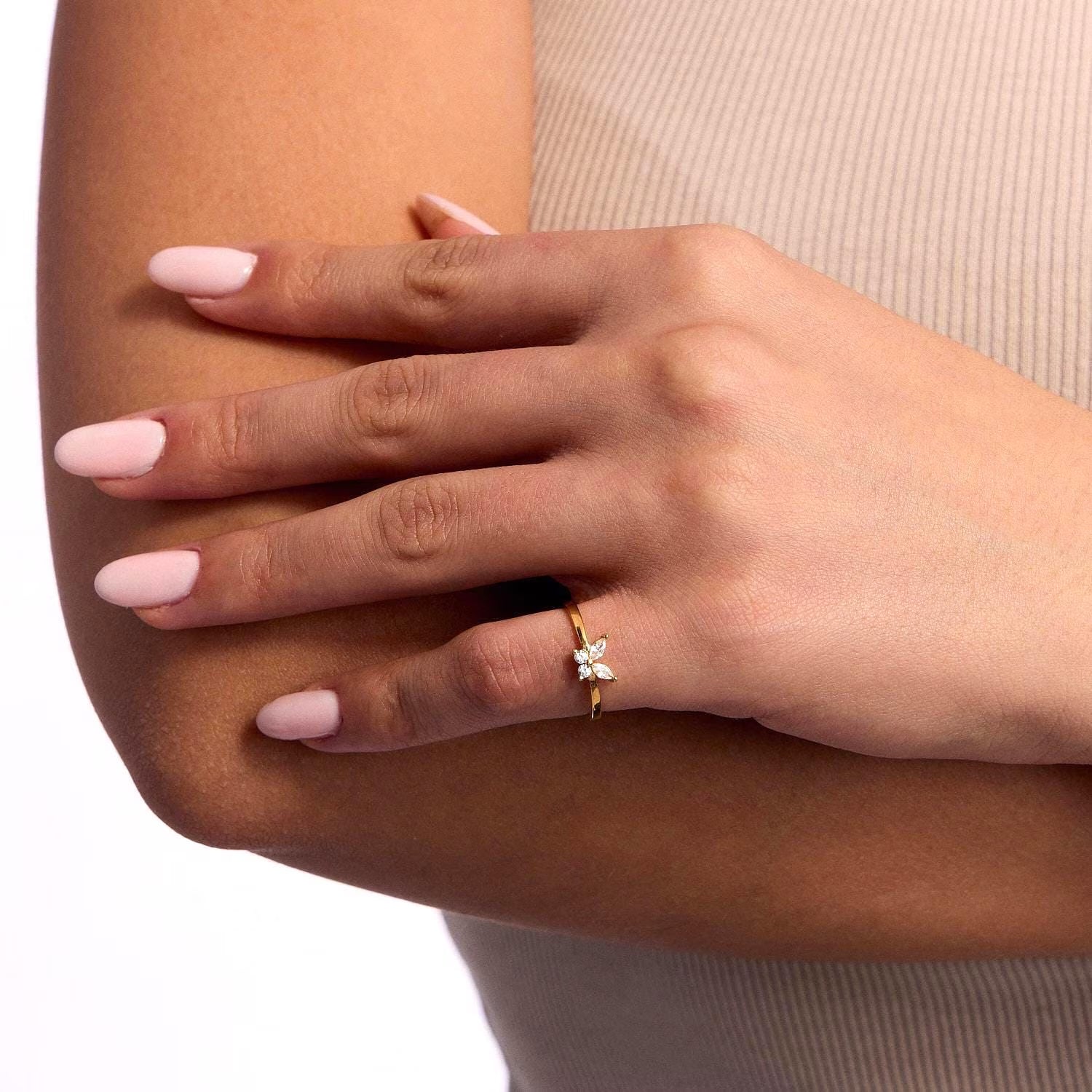 Diamond Butterfly Ring, Minimalist Butterfly Ring, Pave Butterfly Ring, Exquisite Butterfly Ring, Christmas Gift