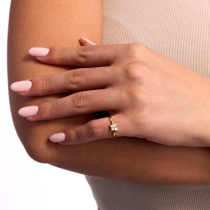 Diamond Butterfly Ring, Minimalist Butterfly Ring, Pave Butterfly Ring, Exquisite Butterfly Ring, Christmas Gift