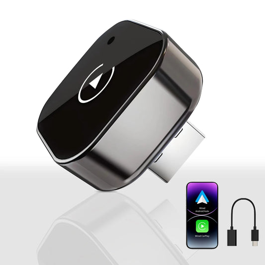 New  2 in 1 Wireless Carplay Adapter&Android Auto Wireless Adapter, 5Ghz Wifi Type-C/Usb Plug Play Carplay Wireless